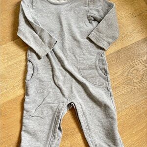 Monica and Andy gray baby one piece outfit pajama soft 18m
